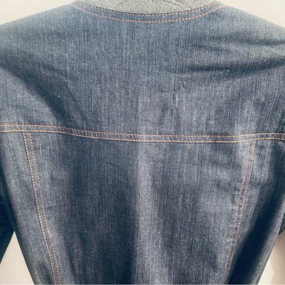 NWOT Designer denim trench dress with gold buttons - Picture 3 of 4